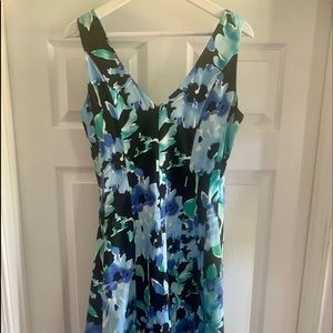 Chaps brand size 10 black and blue dress.